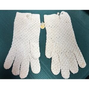 Saks Fifth Avenue Women's Gloves Small Crochet Made In Italy